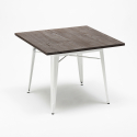 mesa y sillas cuadradas en metal madera estilo industrial midtown 
