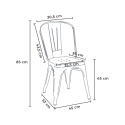 juego de mesa de madera con sillas de metal tribeca estilo industrial Lix 
