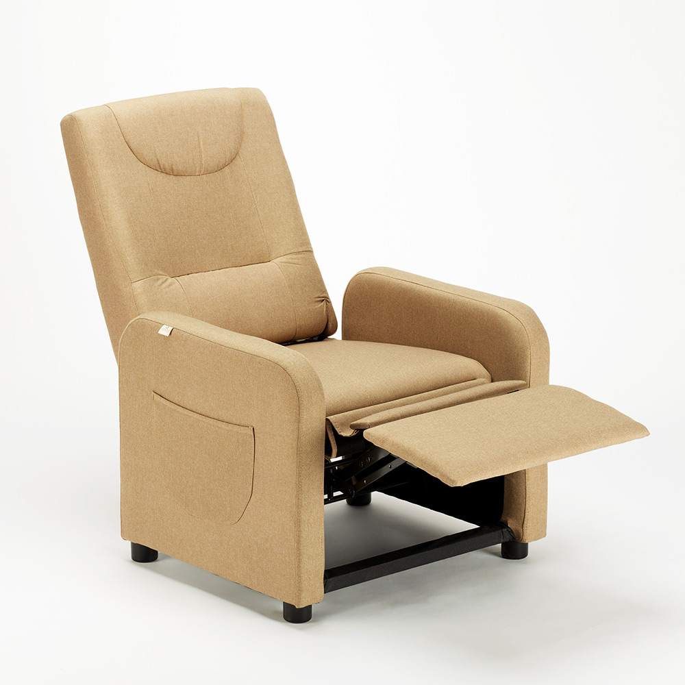 Sillón reclinable relax con mecedora y rotación de 360 en polipiel Sissi  Color: Beige
