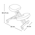 Silla ergonómica postural de rodillas para oficina modelo sueco madera Balancewood 
