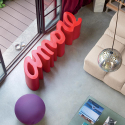 Banco banqueta de diseño Slide moderno Amore para interiores y exteriores 