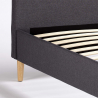 Cama doble matrimonial Tejido nórdico de madera con red 160x190 Friborg King Rebajas