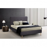 Cama francesa de plaza y media tela nórdica y madera con red 120x190 Friborg Oferta