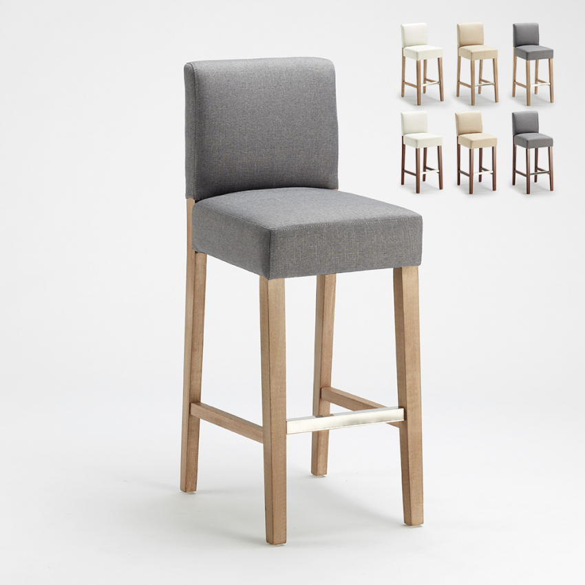 Taburete de bar Cocina de madera estilo Henriksdal alto 74 cm Comfort XL Venta