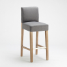Taburete de bar Cocina de madera estilo Henriksdal alto 74 cm Comfort XL 