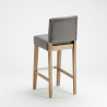 Taburete de bar Cocina de madera estilo Henriksdal alto 74 cm Comfort XL 
