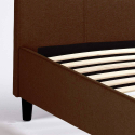 Cama individual una plaza de tela con cabecero y red 80x190 Lausanne Twin 