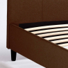 Cama individual una plaza de tela con cabecero y red 80x190 Lausanne Twin 