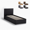 Cama individual de una plaza con red y contenedor 80x190 Basel Twin 