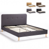 Cama doble matrimonial Tejido nórdico de madera con red 160x190 Friborg King Venta