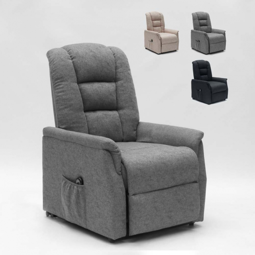 Sillón relax Eléctrico reclinable para Ancianos 2 Motores de tela Emma Plus Promoción
