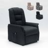 Sillón relax Eléctrico reclinable para Ancianos 2 Motores de tela Emma Plus Medidas