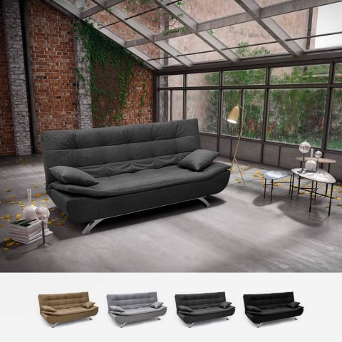 Sofá cama de microfibra de 2 plazas de diseño moderno Centenario