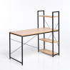 Escritorio con estantería de acero y madera 120x60  Empire diseño minimalista Venta