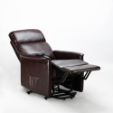 Sillón Relax Reclinable Eléctrico de Cuero Armaila Fix 