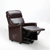 Sillón Relax Reclinable Eléctrico de Cuero Armaila Fix 