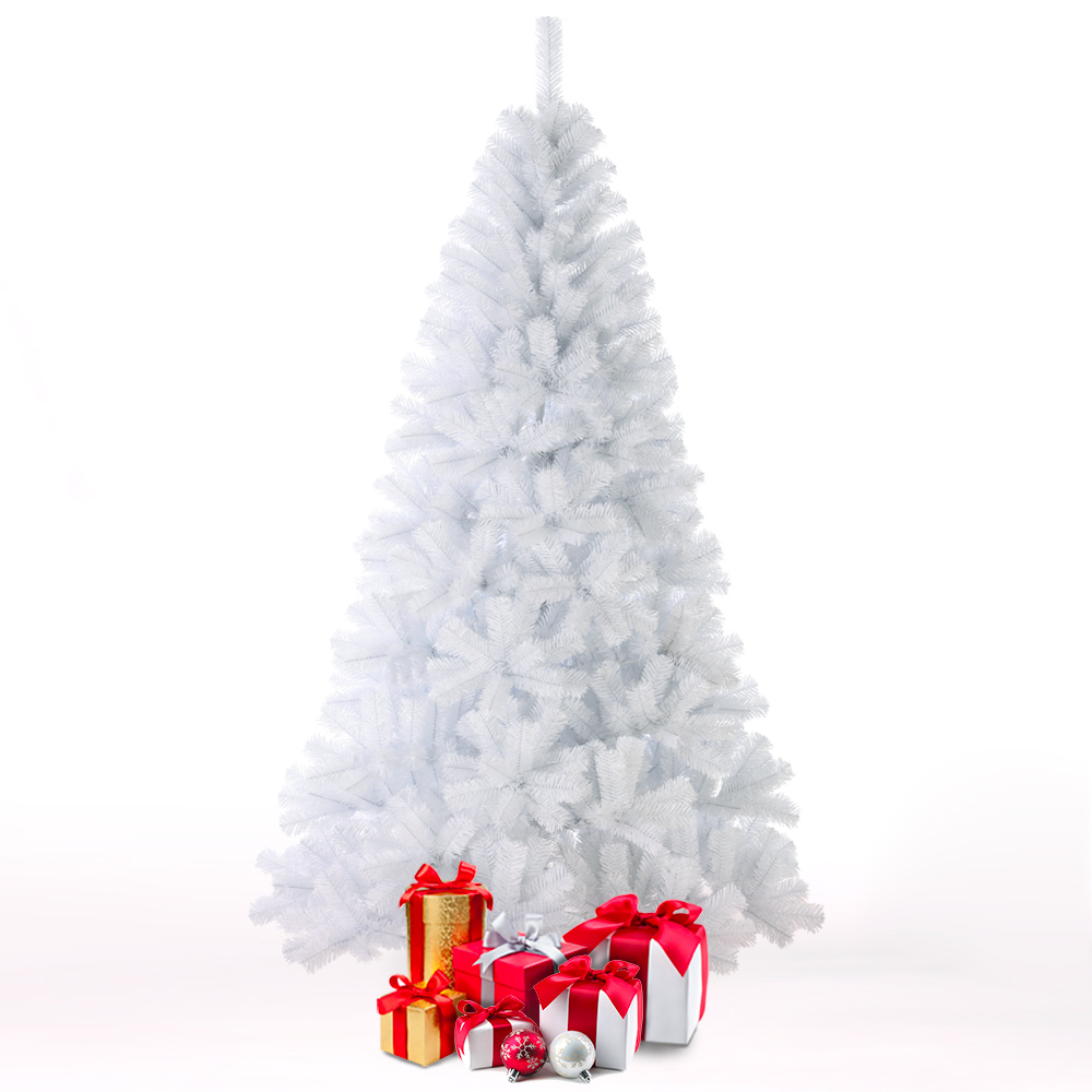Arbol de Navidad blanco artificial clásico tradicional 240 cm Zermatt