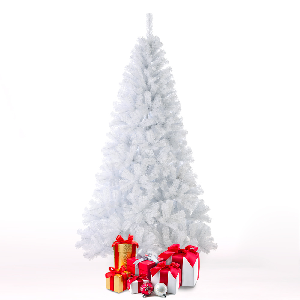 Arbol de Navidad blanco artificial tradicional 210 cm Aspen