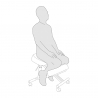 Silla ergonómica de rodillas postural modelo sueco metal polipiel Balancesteel Lux Descueto