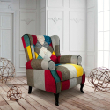 Sillón relax reclinable patchwork bergère de diseño moderno Throne Venta