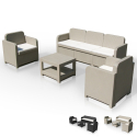 Conjunto de muebles de jardín Positano ratán sofá mesa pequeña sillones 5 plazas exteriores Descueto