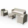 Conjunto de muebles de jardín Positano ratán sofá mesa pequeña sillones 5 plazas exteriores Catálogo