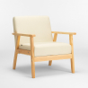 Sillón relax de diseño vintage de madera con reposabrazos Uteplass 