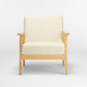 Sillón relax de diseño vintage de madera con reposabrazos Uteplass 