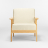 Sillón relax de diseño vintage de madera con reposabrazos Uteplass 