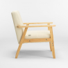 Sillón relax de diseño vintage de madera con reposabrazos Uteplass 