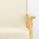 Sillón relax de diseño vintage de madera con reposabrazos Uteplass 