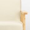 Sillón relax de diseño vintage de madera con reposabrazos Uteplass 