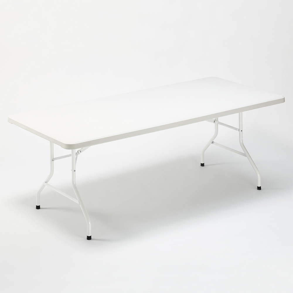 Mesa plegable para jardín y camping de plástico HDPE Dolomiti 200x90