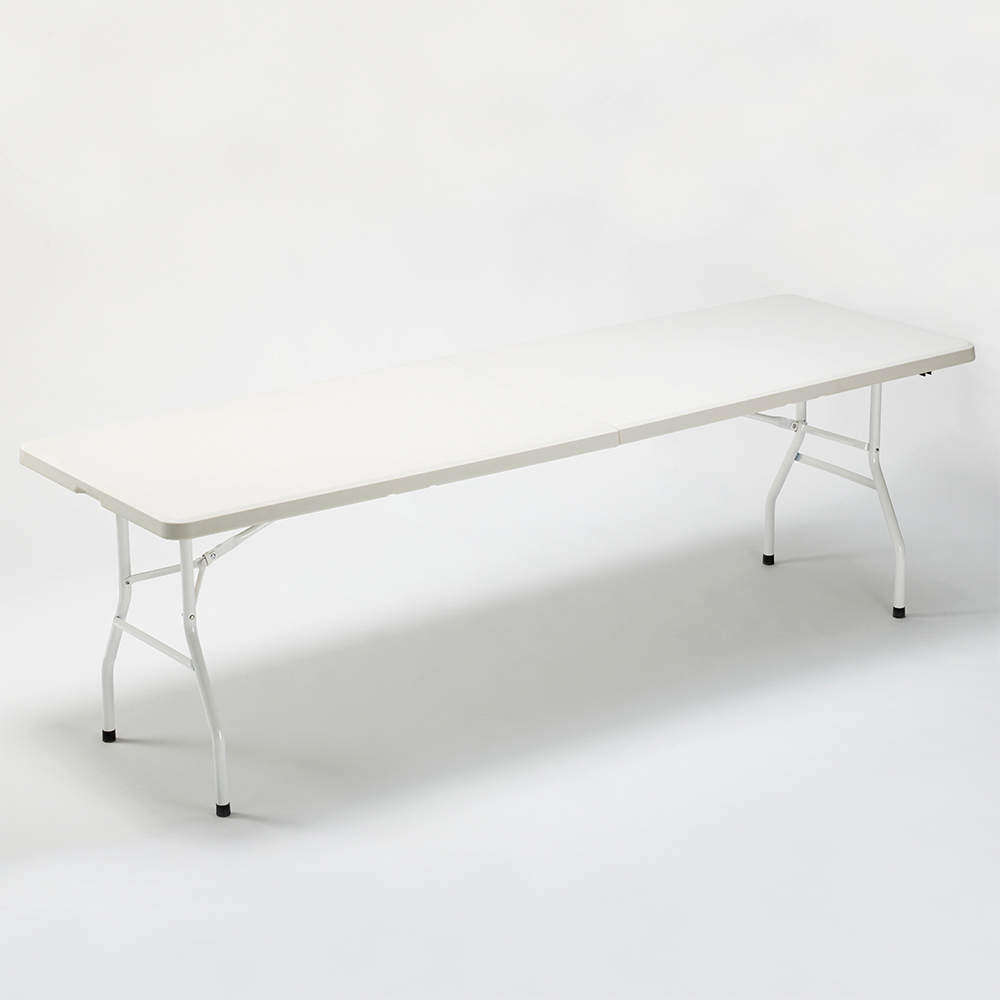 Mesa plegable 242x76 para jardín y camping rectangular MULHACÉN