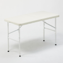 Set de mesa rectangular de 120x60 con 4 sillas plegables para camping y jardín Hood Oferta