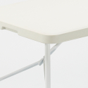 Set de mesa rectangular de 120x60 con 4 sillas plegables para camping y jardín Hood Descueto