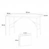 Set de mesa rectangular de 120x60 con 4 sillas plegables para camping y jardín Hood Características