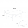 SET de mesa redonda 120 con 4 sillas plegables ideales para camping y jardín Columbia Características