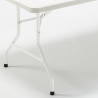 Conjunto de mesa rectangular de 200x90 con 8 sillas plegables para jardín Davos Rebajas