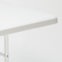 Conjunto de mesa rectangular de 200x90 con 8 sillas plegables para jardín Davos Descueto