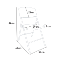 Conjunto de mesa rectangular de 200x90 con 8 sillas plegables para jardín Davos Precio