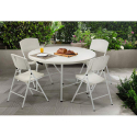 SET de mesa redonda 120 con 4 sillas plegables ideales para camping y jardín Columbia Venta