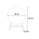 Conjunto de mesa redonda 80x80 con 4 sillas plegables de camping y jardín Temple Características