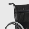 Silla de ruedas ortopédica plegable de cuero de imitación discapacitados y ancianos Violet 