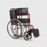 Silla de ruedas ortopédica plegable de cuero de imitación discapacitados y ancianos Violet 