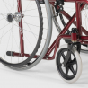Silla de ruedas ortopédica plegable de cuero de imitación discapacitados y ancianos Violet 