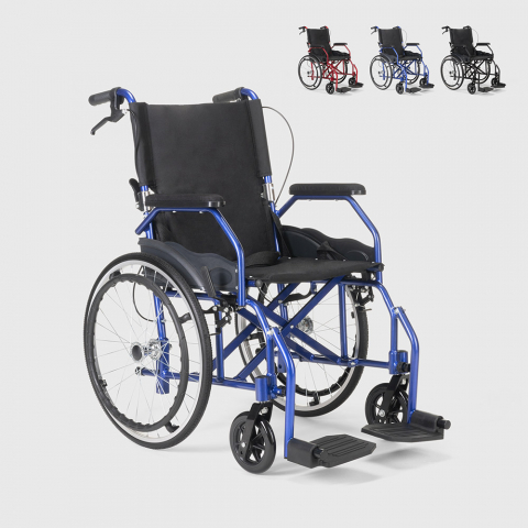 Silla de ruedas plegable en tejido ortopédico con frenos discapacitados y ancianos Dasy