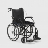 Silla de ruedas plegable en tejido ortopédico con frenos discapacitados y ancianos Dasy 