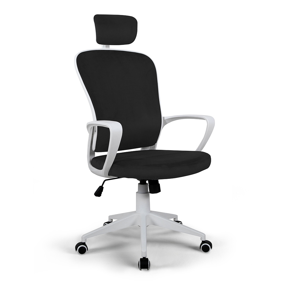 Silla de oficina tejida de líneas ergonómicas y reposacabezas diseño Sepang
