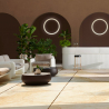 Sillón lounge de diseño moderno textura de polipiel por dentro y por fuera Slide Mara 